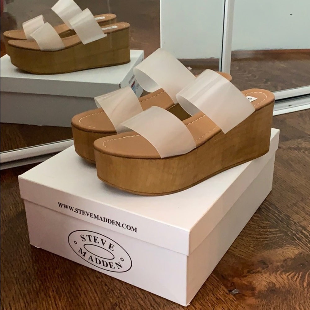 Steve Madden Womens Confession Platform Sandal